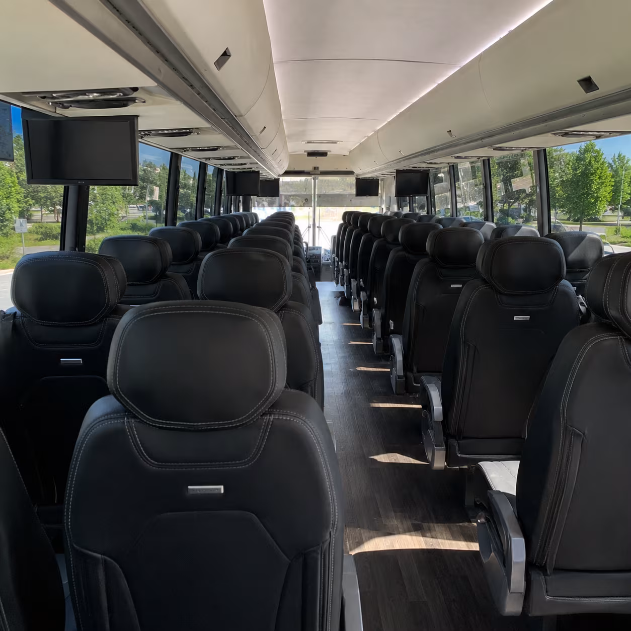 gardena charter bus rental interior